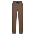 thumbnail image 3 of EGNMCR Men's Lightweight Pants, Cargo Pants Men, Linen Pants Men Men's Drawstring Elastic Waist And Solid Color Pocket Hoodie Binding Leg Pants Tracksuit Pants Men Polyester Pants, 3 of 6