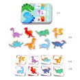 thumbnail image 3 of Dinosaur Learning Card Game Creative Animal Matching Card Matching Shape Puzzle, 3 of 10