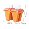 thumbnail image 4 of RuiJiao Watermelon Ice Popsicle Molds with Handles, Reusable Easy Demould Drip-Proof for Homemade DIY Ice Cream, Fruit Pops, Multicolor (Red, Green, Orange), 4 of 8