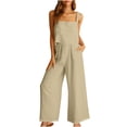 thumbnail image 2 of zanvin Ensembles 2 Pcs pour Femmes, Ensemble Décontracté 2 Pcs pour Femmes en Lin avec Short, Haut Sans Manches, Veste, Haut/chemise Sans Manches à Col Ras du Cou, 2 of 5
