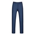 thumbnail image 1 of INSPIRE CHIC Men's Pants Solid Color Ankle Length Flat Front Trousers 32 Navy Blue, 1 of 7