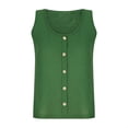 thumbnail image 4 of Timegard Camisoles Grande Taille pour Femmes Col Rond à Boutons Sans Manches Hauts Décontractés T-Shirt en Tricot Uni, 4 of 6