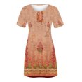 thumbnail image 4 of Cameland Robe d'Été pour Femme, Mode Bord de Mer, Décontractée, Imprimée, à Manches Courtes, à Col Rond, 4 of 5