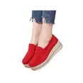 thumbnail image 3 of Woobling Chaussures Habillées pour Femmes Mocassins Confort à Enfiler Mocassin à Semelle Compensée Chaussures de Marche Légères Chaussures de Travail Compensées Rouge 11, 3 of 4