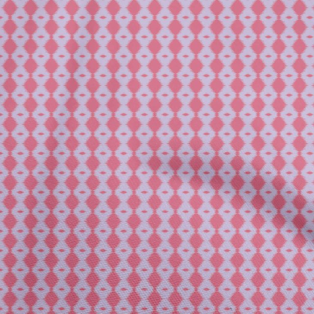 oneOone Cotton Flex Pink Fabric Asian Ikat Sewing Craft Projects Fabric Prints By Yard 40 Inch Wide