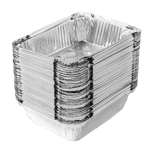 ABPWLY 50 Pack Disposable Aluminum Baking Pans Rectangular Foil Trays for Cooking Baking and Food Storage Oven Safe 9x13 Inch