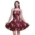 thumbnail image 1 of Bimba Robe d'Été Sans Manches Mini Fluide à Bretelles pour Femme, Robe Soleil à Imprimé Floral - Très Petit, 1 of 5