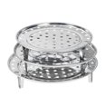 thumbnail image 3 of CAROOTU Round Stainless Steel Steamer Rack Canning Racks with Removable Legs for Kitchen Cooking, 3 of 6