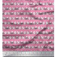 thumbnail image 1 of Soimoi Satin Silk Fabric Cat Animal Print Fabric by The Yard 42 Inch Wide, 1 of 3