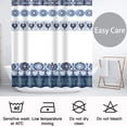 thumbnail image 5 of Rideau de Douche Tribal de Ferme Extra Long 72"x84 Pouces Bleu et Blanc avec Crochets en Plastique, Lavable à la Machine, Imperméable, Tissu Polyester, Rideau de Salle de Bain Moderne Boho pour Déco de Salle de Bain, 5 of 5