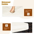 thumbnail image 3 of Gymax Ensemble de Conversation pour Patio en Rotin 3 Pcs Cour Extérieur avec Coussins Blancs, 3 of 9