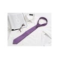 thumbnail image 5 of INSPIRE CHIC Men's Solid Color Narrow Stripes Necktie Graduation Suit Formal Ties Medium Purple, 5 of 5