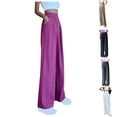 thumbnail image 1 of Sentmoon Wide Leg Lounge Pants for Women Oversized High Waist Straight Leg Sweatpants Loose Solid Color Stretchy Workout Pants Fall Soft and Comfortable for Running Cycling Workout M, 1 of 6