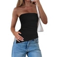 thumbnail image 1 of Womens Tube Top Summer Strapless Tops Black S, 1 of 7