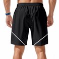 thumbnail image 4 of Styesk Shorts pour Hommes Couleur Unie Mode Décontractée avec Poches Taille à Lacets, 4 of 8