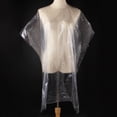 thumbnail image 2 of Coofit Cape de Coupe de Cheveux Transparente Imperméable Jetable Cape de Barbier Cape de Coiffure, 2 of 6
