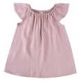 thumbnail image 4 of NJDVHB Robes d'Hiver pour Tout-Petits, Robe de Princesse pour Fillette, Robe de Fête pour Filles, Robe Décontractée Ample à Manches Volantées Unie pour Enfants, Col Rond, Manches Courtes, Rose, 130, 4 of 5