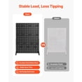 thumbnail image 3 of VEVOR Pegboard Display Stand with 15 Hooks Pegboard Panels Display Black (1 PCS), 3 of 9