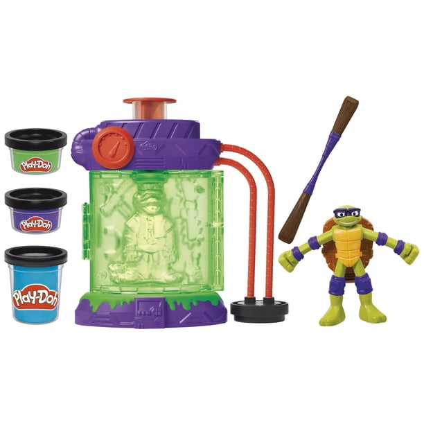 Play-Doh Tortues Ninja - Coffret Four Lance-pizza Avec Figurine Michelangelo Et Pâte à Modeler, Vert