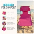 thumbnail image 4 of Ostrich la Chaise Longue de Plage Originale, Chaise Longue Extérieure Pliante et Inclinable, Rose, 4 of 11