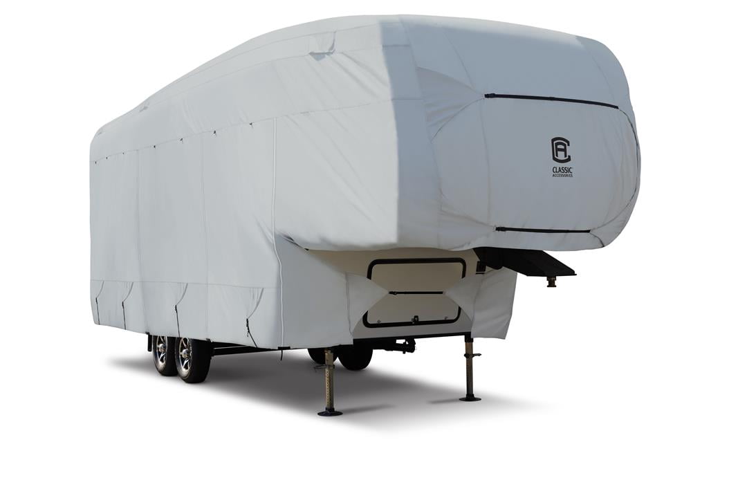 Classic Accessories Travel Trailer Cover 80-491-172401-RT Encompass; For Fifth Wheel Trailer; All Weather Protection From Rain/Snow/Dirt/UV Rays; Water Repellent/Water Resistant/Breathable