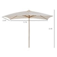 thumbnail image 3 of Outsunny Patio Umbrella Sun Outdoor Umbrella Cream White, 3 of 10