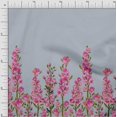 thumbnail image 1 of oneOone Polyester Lycra Fabric Leaves & Pink Floral Panel Print Sewing Fabric BTY 56 Inch Wide, 1 of 3