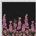 thumbnail image 2 of oneOone Silk Tabby Fabric Leaves & Pink Floral Panel Print Sewing Fabric BTY 42 Inch Wide, 2 of 3
