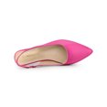 thumbnail image 4 of BLISSFUL STEP Chaussures pour Femmes de la Saint-Valentin à Bride Arrière à Bout Pointu Chaussures Plates Rose Vif 7, 4 of 7