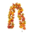 thumbnail image 3 of Fall Garland Fall Decorations for Home Thanksgiving Decor Fall Garland Maple Leaf Hanging Vines Garland Artificial Foliage Garland Thanksgiving Decor for Home Wedding Fireplace Party Christmas, 3 of 6