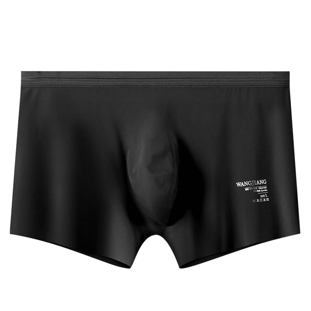 XZNGL Boxeurs pour Hommes Hommes Couleur Unie Soie Glacée Sans Coutures une Pièce Boxeurs