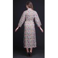 thumbnail image 2 of Bimba Light Purple Floral Leaves & Tazetta Daffodils Printed Womens Robes Long Soft Kimono Robe Cotton Bride Getting Ready Robe Long S, 2 of 5
