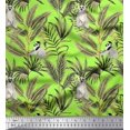 thumbnail image 1 of Soimoi Rayon Fabric Leaves & Lemur Animal Print Fabric by Yard 42 Inch Wide, 1 of 3