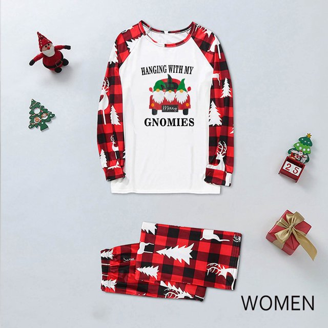Pyjamas de Noël Assortis pour la Famille Ensembles Assortis Noël Hommes Papa Blouse Imprimée Hauts à Col Rond+pantalons Ensemble de Pyjamas Assortis pour la Famille Pyjamas pour Hommes en Liquidation