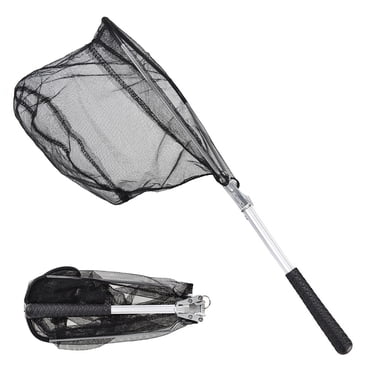 Folding Fish Landing Net Collapsible Triangular Fly Fishing Net Fish Catching or Releasing