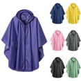 thumbnail image 1 of Frostluinai Poncho de Pluie pour Femmes Imperméable à Capuche avec Poches Manteau Léger de Randonnée pour Activités de Plein Air, 1 of 6