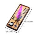 thumbnail image 3 of Mechanical Wing Quill Dipped Water Gift Box Carved Pen With Base Holiday Birthday Gift 15ML, 3 of 4