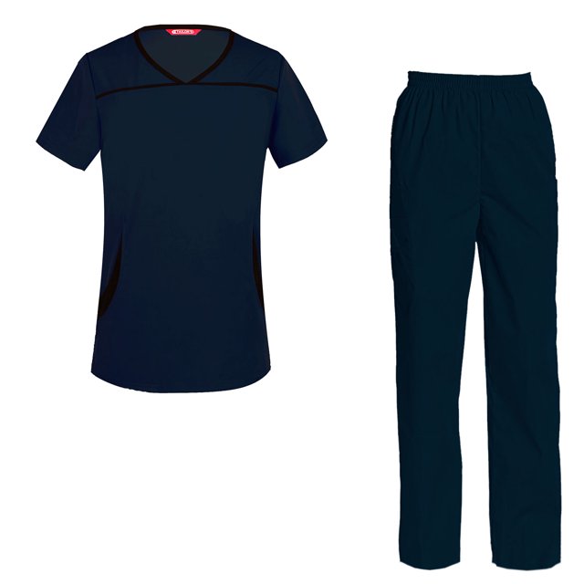Women's Scrubs Set Scrub Top and Pants Scrubs Set