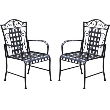 Mandalay Iron Patio Dining Chair (Set of 2)