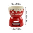 thumbnail image 3 of DIANWUDG Homemade Ceramic Cheese Fondue Set Chocolate Melting Oven Ice Cream Fondue Set, 3 of 6