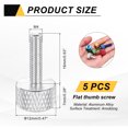 thumbnail image 2 of 5 Pcs M4x16mm Flat Head Knurled Thumb Screws for Graphics Card, Silver, 2 of 6