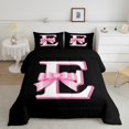 thumbnail image 1 of Erosebridal Initial E Letter Bedding Full Comforter Set, Princess Bow Down Comforter, Monogrammed Reversible Comforters & Duvets, Microfiber Room Decor, 3 Pieces, 1 of 8