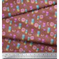 thumbnail image 2 of Soimoi polyester Crepe Fabric Donuts Food Printed Fabric 1 Yard 52 Inch Wide, 2 of 5