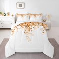 thumbnail image 2 of Erosebridal Eucalyptus Leaf Bedding Sets Queen with Comforter, Orange Duvet Insert, Spring Plant Decor, Lightweight 3-Piece, 2 of 8