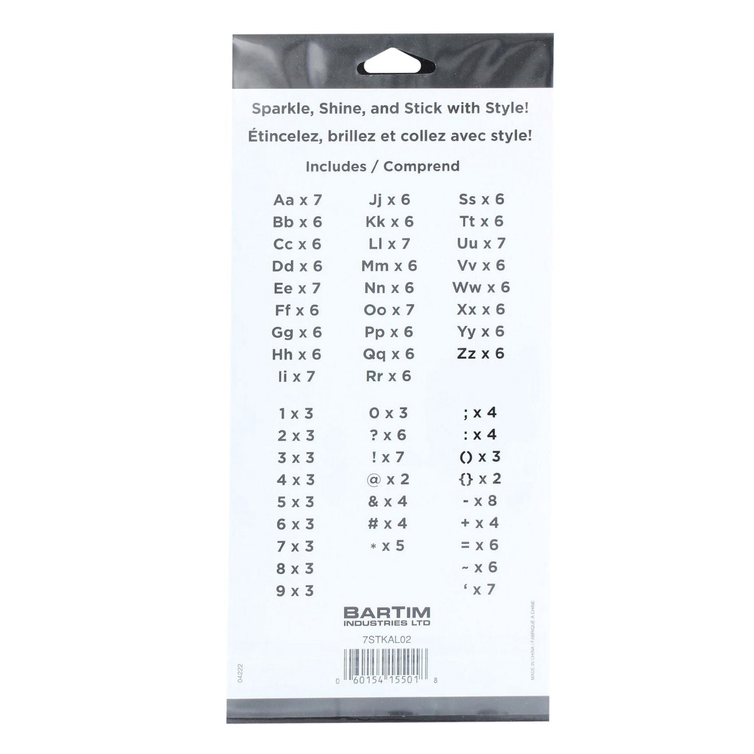 CRAFTY & CO. Alphabet Stickers Gold Decorative 518 pcs, 2 Sheets