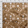 thumbnail image 3 of oneOone Polyester Spandex Brown Fabric Tool Craft Projects Decor Fabric Printed By The Yard 56 Inch Wide, 3 of 4