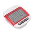 thumbnail image 2 of Walking Pedometer, Lightweight 2 Measure Units Large LCD Screen Easy Data Reading Step Counter  For Exercise Red, 2 of 8