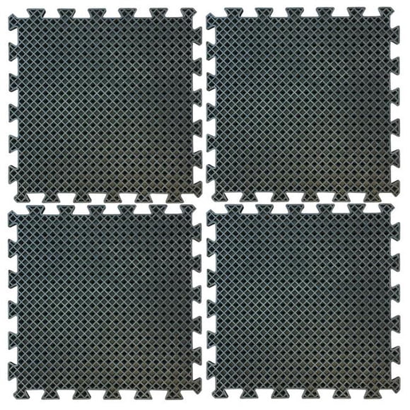Buffalo Tools RMAT20I4PK Interlocking Rubber Mat Set - 4 Piece