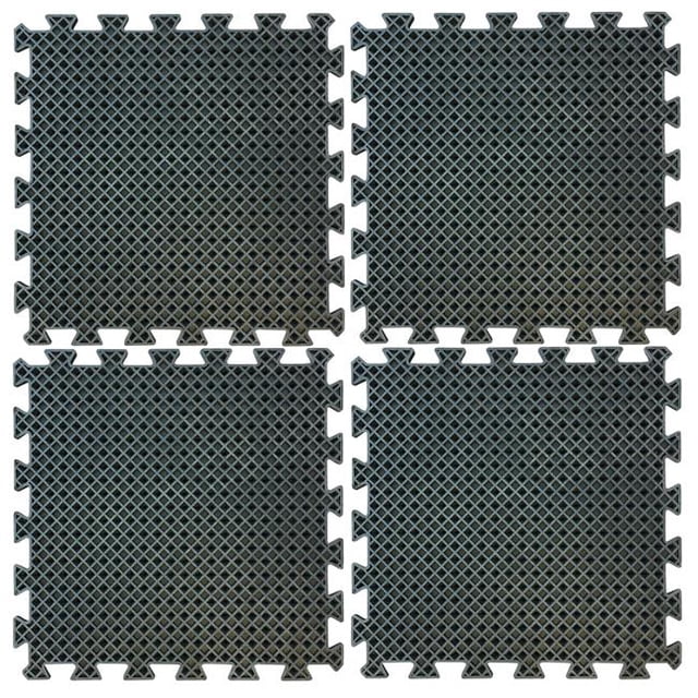Buffalo Tools RMAT20I4PK Interlocking Rubber Mat Set - 4 Piece
