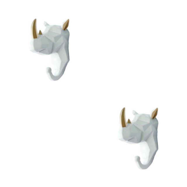 Wweixi Coat Hooks Easy To Install And Wide Application For Added In Daily Life White gold (rhino) 2Set